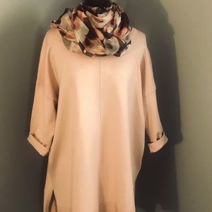 Cynthia Rowley soft rose sweater size 1x, great with jeans or leggings.